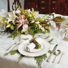 Christmas table setting