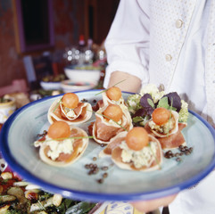 Cocktail appetizers.