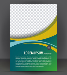 Naklejka premium Magazine, flyer, brochure, cover layout design print template