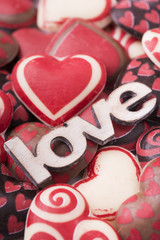raccolta di cuori di cioccolato 