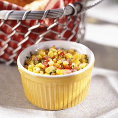 Bowl of corn salad
