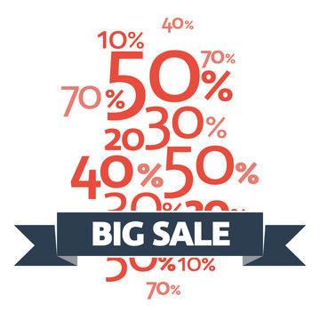 Stylish Big Sale poster, banner or flyer design with discount offer on new arrivals.