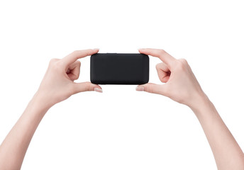 mobile phone in female hand