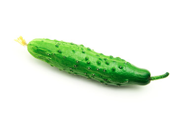 fresh cucumbers isolated on white