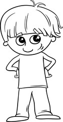 funny boy coloring page