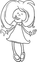 happy girl coloring book