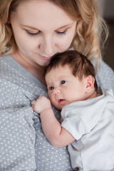 Mother with her newborn baby