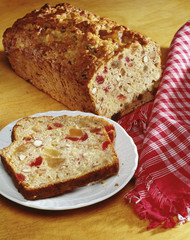 Pound cake served on dinning table