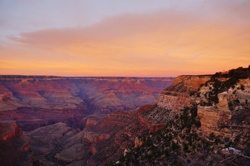 Fototapeta na wymiar Sunset over the Grand Canyon in Arizona