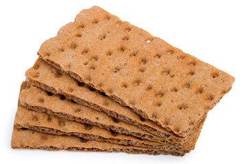 Crispbreads, isolated on white background