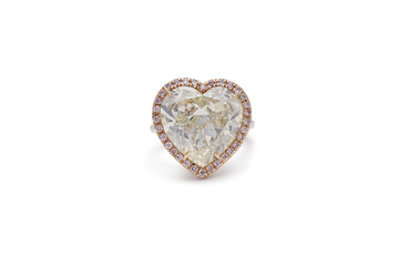 Gorgeous Heart Diamond Ring in Rose Gold