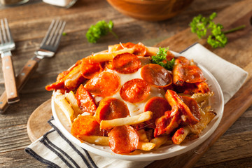 Homemade Pepperoni and Cheese PIzza French Fries