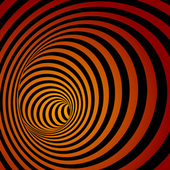 Spiral Striped Abstract Tunnel Background.