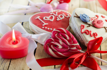 sweets in the shape of a heart