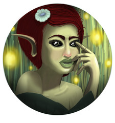 Forest fantazy fairy illustration