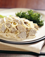 Mushroom pasta with cream sauce