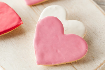 Fototapeta premium Heart Shaped Valentine's Day Sugar Cookies
