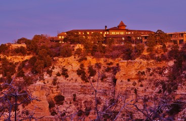 Sunset over the Grand Canyon in Arizona