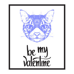 Be my Valentine. Valentines day template.