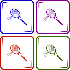 The badminton sport icon