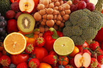 新鮮な野菜と果物