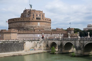Saint Angel Castle (Castel Sant' Angelo ) in Rome, Italy