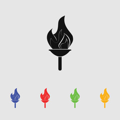 The Olympic flame sport icon