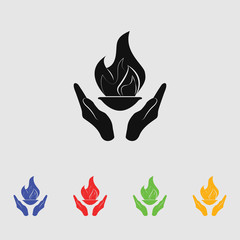 The Olympic flame sport icon