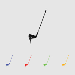 Golf Ball And Putter sport icon
