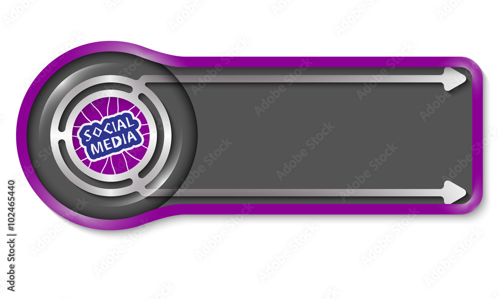 Poster vector object for your text and social media icon