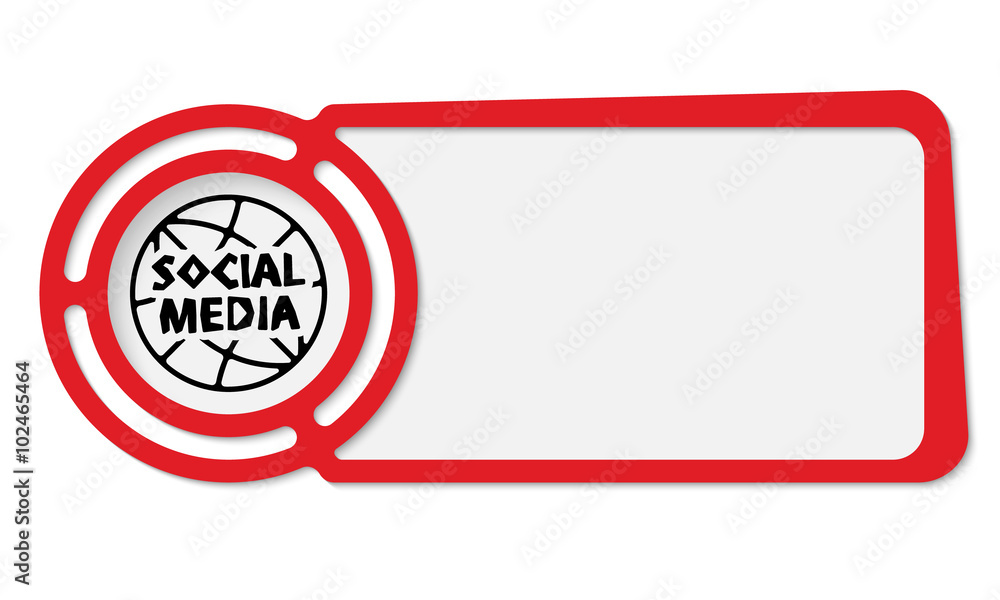 Poster abstract frame for your text and globe icon and social media
