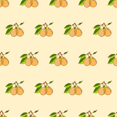 Pear seamless pattern