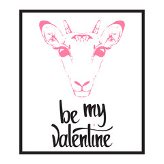 Be my Valentine. Valentines day template.