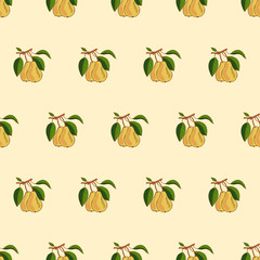 Pear seamless pattern