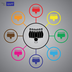 Obraz premium Bowling sport icon