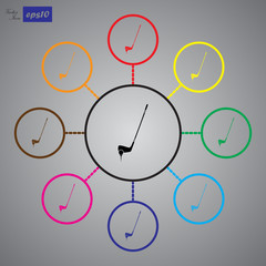 Golf Ball And Putter sport icon