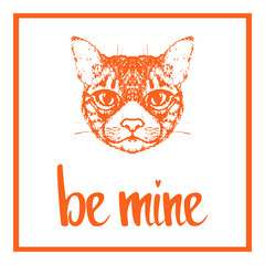 Be mine. Valentines day template.