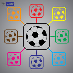 Soccer ball sport icon