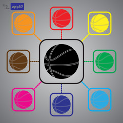 Obraz premium Basketball sport icon
