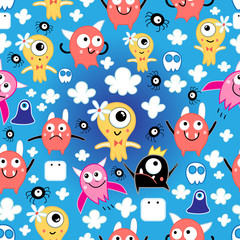 pattern funny monsters