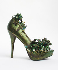 Green High Heel Shoe