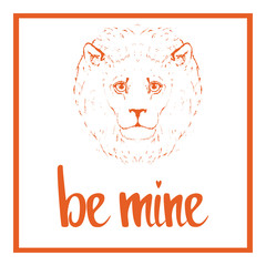 Be mine. Valentines day template.