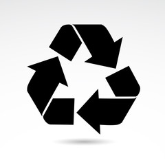 Recycling vector icon.
