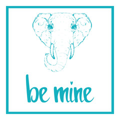 Be mine. Valentines day template.