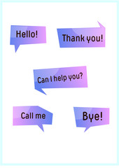 Abstract Vector Speech Bubbles Set 