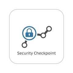 Security Checkpoint Icon. Flat Design.