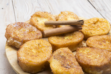French toasts. Traditional Spanish torrijas