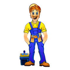 Vector image of a workman