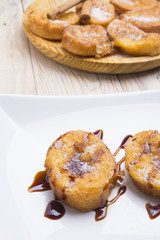 plate with torrijas, typical spanish