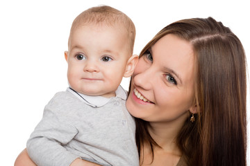 Portrait of a happy mother with her son